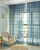 Japanese Decorative Semi jacquard Plaid Lace Sheer Curtain Tulle Voile Panel Window Japan Curtains Drapes for Living Room Bedroom Door In Trending Blue