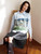 Art Sweater Vest  Women’s French Look Oil Painting Designer Light Blue Pullovers High Fashion Jumpers Knit Top Spring Clothes Sweaters Vests for Woman