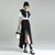 Split Wooden Ear Hem Skirt   Women’s Grunge Original Design Summer Japanese High Rise Waist Black with Irregular Large-Hem Shows Japan Thin Skirts for trends Woman