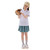 Teen Sport Clothing Set   Girls Summer White Short Sleeve T-Shirt Green Pleated Skirt Outfits for Kids Casual Sports Activewear School Children’s Teens Fitness Tracksuit T-Shirts Tops + Skirts Sets