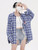 Plaid Check Shirt Women’s Blue Single Breasted Long Sleeve Korean Fashion Oversize Button Up Outwear Ladies Plus Size Checkered Shirts for trendy Woman