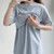 Maternity Cotton Nursing T-Shirt  Women’s Summer Breastfeeding Casual T-shirts Plus Size Loose Pregnancy Clothing Tops for trendy Woman in Dusk Blue Maternity Cotton Nursing T-Shirt  Women’s Summer Breastfeeding Casual T-shirts Plus Size Loose Pregnancy Clothing Tops for trendy Woman in Dusk Blue