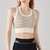 Seamless Padded Sports Bra  Women’s Wire Free with Chest Pad Sportswear No Steel Ring Striped Fitness Running Yoga Quick-drying Breathable Underwear Activewear Tops for Plus Size Woman in Coffee Brown Seamless Padded Sports Bra  Women’s Wire Free with Chest Pad Sportswear No Steel Ring Striped Fitness Running Yoga Quick-drying Breathable Underwear Activewear Tops for Plus Size Woman in Coffee Brown