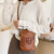 Vegan Leather Shoulder Bag  Women’s Small Vintage Crossbody Cash Purse Cell Phone Fashion Soft PU Handbag Purse Bags for trend Woman in Coffee Brown
