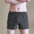 Stripe Boxer Briefs   Mens Scrotum Bulge Underwear Shorts Breathable Pouch-Underpants Cotton Flat Boxers Sleep Bottoms Plus Size Striped Lingerie for Man in Black