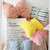 Bow-Knot Back Cushion  Nordic Fashion Bow Knot Girl Pillow Sofa Bed Decor Cushions Plaid Stripes Gifts Photo prop Pillows in Orange white Bobbles Norway Scandinavia Scandinavian Norwegian Bedroom Home Decoration in Blue Gray grey Orange Pink Yellow
