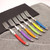 Stainless Steel Steak Fork Set 6-Piece  6pcs Dinnerware Bar Restaurant Western Kitchen Set Laguiole Multicolor Rainbow Dinner Cutlery Table Forks Stainless Steel Steak Fork Set 6-Piece  6pcs Dinnerware Bar Restaurant Western Kitchen Set Laguiole Multicolor Rainbow Dinner Cutlery Table Forks