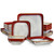 Kiln Glaze Dinner Set 16-Piece  Red Square Kiln Change Glaze Tableware 16 Pieces Kitchen Dinnerware Ceramic Crockery Sets for 4 Person Kiln Glaze Dinner Set 16-Piece  Red Square Kiln Change Glaze Tableware 16 Pieces Kitchen Dinnerware Ceramic Crockery Sets for 4 Person