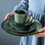 Kiln Change Glaze Dinner Set  16/32/48-Piece Starry Green Tableware with Dinner-, Dessert Plate, Bowl, Mug Trend stylish Dinnerware Sets Kiln Change Glaze Dinner Set  16/32/48-Piece Starry Green Tableware with Dinner-, Dessert Plate, Bowl, Mug Trend stylish Dinnerware Sets