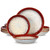 Textured Ceramic Dinnerware Set    12/24 Piece Stoneware Chrys Combination Sets Service for 6/12 Person in Red Textured Ceramic Dinnerware Set    12/24 Piece Stoneware Chrys Combination Sets Service for 6/12 Person in Red