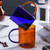 Colored Glass Coffee Cup  380ml Nordic Household Amber Blue Heat Resistant Mug Juice Drinking Mugs Tea Water Glasware Cup with Handle Trendy Drinkware Glases