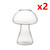 KTV Bar Mug 2-Piece  2Pcs/Set Transparent Glass Mushroom Cup Molecular Cocktail Beer Wine Alcoolic Drinks Glasses for Karaoke Bars Mugs Drinkware Trend Style Glassware