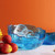 Irregular Glass Salad Bowl   Phnom Penh Fruit Food Storage Containers Soup Dessert Snack Food Mixing Bowls Serveware Kitchen Dining Glassware Tableware in Sea Blue