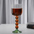 Beaded Goblet   Original Vertical Stripes Cup Wine Glass Unusual Shape Cocktail Goblets Heat-Resistant Glasses Wedding Glassware Trend Bar Drinkware