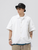 Reflective Strip Drawstring Shirt  Men's Shirt Illuminated Jacket Bottom Contrast Panel Short Sleeve Summer Fashion Oversized Shirts Plus Size Safety Clothing for Man in trendy White