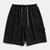 Casual Mid Rise Shorts Men's Summer Work Plus Size Mens Retro Ribbon Design Solid Elastic Mid-Rise Waist Short Pants for Man in Newport Rhode Island Black