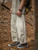 Mid-Rise Cargo Pants with Belt  Men's Loose Pleated Casual Retro Wide leg Mid Rise Waist Trousers for Man in trend styled White Spring Summer Plus Size Korean Street Fashion