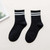 Stripe Quarter Crew Socks   Genderful Unisex Anywear Mens Women’s Standard Thickness Ribbed Cotton Funny Novelty Cute Loose Striped Long Sock Fashion Street Couple High-quality Youth Y2K Gen Z Footwear for Man Woman Teenager in Black