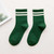 Stripe Quarter Crew Socks   Genderful Unisex Anywear Mens Women’s Standard Thickness Ribbed Cotton Funny Novelty Cute Loose Striped Long Sock Fashion Street Couple High-quality Youth Y2K Gen Z Footwear for Man Woman Teenager in Green