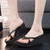 Summer Flip-flops Women's Slope Heel Height 8cm French Look Fashion High-End Beach Resort Swimming Pool Bathroom Anti-Skid Slippers Petite Plus Size Footwear for Woman in Black Summer Flip-flops Women's Slope Heel Height 8cm French Look Fashion High-End Beach Resort Swimming Pool Bathroom Anti-Skid Slippers Petite Plus Size Footwear for Woman in Black