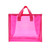 PVC Beach Bag    Large Capacity Outdoor Swimming Portable Clothes Shoes Storage Cosmetic Bags Transparent Handbag Baggage Fashion Handbags in Rose Red