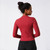 MiteigiYūki Finger-Hole Top  Women’s Mockneck Activewear Gym Fitness Clothing Long Sleeve Half Zipper Fashion Sport Wear Full Length T-Shirt Sportswear Tops Plus Size Sports T-Shirts for Woman in rust red back View MiteigiYūki Finger-Hole Top  Women’s Mockneck Activewear Gym Fitness Clothing Long Sleeve Half Zipper Fashion Sport Wear Full Length T-Shirt Sportswear Tops Plus Size Sports T-Shirts for Woman in rust red back View