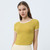 MiteigiYūki Sports Top  Women’s Crewneck Activewear T-Shirt Slim Color Contrast Shirt Breathable Fitness Short Sleeve Gym Sport Crop Top Soft Elastic T-Shirts Plus Size Tops for Woman in trendy Dark lemon yellow MiteigiYūki Sports Top  Women’s Crewneck Activewear T-Shirt Slim Color Contrast Shirt Breathable Fitness Short Sleeve Gym Sport Crop Top Soft Elastic T-Shirts Plus Size Tops for Woman in trendy Dark lemon yellow