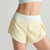 MiteigiYūki Sports Double Shorts  Women’s Side Pocket Gym Running Short pants Breathable Activewear Quick Dry Yoga Workout Fitness Plus Size Sportswear for Woman in trendy Canary yellow