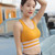 MiteigiYūki Sports Bra  Women’s Sexy Breathe High Stretch Breathable Top Fitness Activewear Padded for Running Yaga Gym Seamless Crop Gradient Sport Bras for Woman in trend styled yellow beige MiteigiYūki Sports Bra  Women’s Sexy Breathe High Stretch Breathable Top Fitness Activewear Padded for Running Yaga Gym Seamless Crop Gradient Sport Bras for Woman in trend styled yellow beige