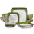 Square Dinner Set 16-Piece  Stern Kiln Change Glaze Tableware 16 Pieces Kitchen Dinnerware Ceramic Crockery Set for 4 Person In mix green beige golden Square Dinner Set 16-Piece  Stern Kiln Change Glaze Tableware 16 Pieces Kitchen Dinnerware Ceramic Crockery Set for 4 Person In mix green beige golden