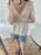 Double-hem Thin-knit Top  Women’s Good Quality Summer Half Sleeve V-Neck Sweater Contrast Color Loose Knitting Casual Tee Shirt Double hem Tops Sweaters for Woman in beige Double-hem Thin-knit Top  Women’s Good Quality Summer Half Sleeve V-Neck Sweater Contrast Color Loose Knitting Casual Tee Shirt Double hem Tops Sweaters for Woman in beige