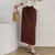 Mid-Calf Midi Skirt in Cotton-Linen   Women’s Summer Female Solid Drawstring Basic Straight Drawcord Skirts with Pockets for Woman in Burgundy Mid-Calf Midi Skirt in Cotton-Linen   Women’s Summer Female Solid Drawstring Basic Straight Drawcord Skirts with Pockets for Woman in Burgundy