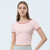 MiteigiYūki Crewneck Top  Women’s Activewear T-Shirt Slim Color Contrast Shirt Breathable Fitness Short Sleeve Gym Sport Crop Top Soft Elastic T-Shirts Plus Size Sports Tops for Woman in trendy styled Cherry blossom pink MiteigiYūki Crewneck Top  Women’s Activewear T-Shirt Slim Color Contrast Shirt Breathable Fitness Short Sleeve Gym Sport Crop Top Soft Elastic T-Shirts Plus Size Sports Tops for Woman in trendy styled Cherry blossom pink