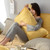 Cotton Knit Cushion Cover  Soft Solid Pillow Case Soft For Sofa Bed Nursery Room Decorative Home Decor Pillows Covers in yellow Cotton Knit Cushion Cover  Soft Solid Pillow Case Soft For Sofa Bed Nursery Room Decorative Home Decor Pillows Covers in yellow