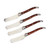 Stainless Steel Cheese Butter Knife  Rosewood Handle Spreader Knife Jam Spatula Sandwich Cheeses Cakes Slicer 4 piece Cutlery Flatware sets Stainless Steel Cheese Butter Knife  Rosewood Handle Spreader Knife Jam Spatula Sandwich Cheeses Cakes Slicer 4 piece Cutlery Flatware sets