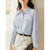 Straight POLO Collar Shirt Women's Clothing Spring Blue Fashion Leisure Female Long Sleeve Chic Comfortable Casual Blouse Workwear Tops plus size Shirts for Woman Straight POLO Collar Shirt Women's Clothing Spring Blue Fashion Leisure Female Long Sleeve Chic Comfortable Casual Blouse Workwear Tops plus size Shirts for Woman