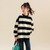 Striped Sweatshirt  Girls Long Sleeve Round O-neck crewneck Spring Autumn Casual T-shirt for Kids Fashion All-match Sweatshirts Teen Children Clothes in Black White Striped Sweatshirt  Girls Long Sleeve Round O-neck crewneck Spring Autumn Casual T-shirt for Kids Fashion All-match Sweatshirts Teen Children Clothes in Black White