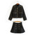 Skirt Suit Girls Outfits Autumn Winter Fashion Princess Blazer Coat Skirts Two Pieces Teen Kids Teens Child’s Clothing Sets Sequins Thick Warm Children’s Suits in Black