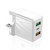 45W Fast USB Charger  Dual USB Quick Charge 3.0 Type C PD 25W Fast Charging For iPhone Xiaomi Samsung Huawei Wall Chargers Travel Adapters in UK white