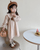 Kids Doll Collar Dress  Girls' Cartoon Bear Print Spring Autumn Korean Long-Sleeved Casual Loose Baby Girl Princess Dresses in trending Khaki Kids Doll Collar Dress  Girls' Cartoon Bear Print Spring Autumn Korean Long-Sleeved Casual Loose Baby Girl Princess Dresses in trending Khaki