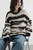Pit Stripe Sweater  Women’s Thick Long Sleeve Irregular Jumpers Lazy Knit Womens Pullovers Female Top Autumn Spring Striped Sweaters for trendy Woman in Black