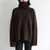 Turtleneck Sweater brown  Korean Women's Warm Solid Loose Plus size Pullover Knitwear Basic Female Tops Autumn Winter Sweaters for Womanin coffee