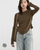Fold Crewneck T-Shirt brown  Women’s Solid Round O-Neck Female Tees Casual Side Fold Long Sleeve Basic Indie Tops Autumn Spring T-Shirts for trending Woman in Coffee Fold Crewneck T-Shirt brown  Women’s Solid Round O-Neck Female Tees Casual Side Fold Long Sleeve Basic Indie Tops Autumn Spring T-Shirts for trending Woman in Coffee