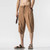 Cropped Pants in Cotton-Linen   Men’s Summer Cotton Linen Short Chinese Style Loose Breathable Casual Lace Up Mens Mid rise waist Shorts Plus Size 4xl 5xl for Man in camel tan light brown color Cropped Pants in Cotton-Linen   Men’s Summer Cotton Linen Short Chinese Style Loose Breathable Casual Lace Up Mens Mid rise waist Shorts Plus Size 4xl 5xl for Man in camel tan light brown color