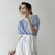 Classic Cotton Striped Shirt  Women’s Basic Vintage Summer Puff Sleeve Preppy Style Simple Loose Streetwear BF Temperament Mujer Tops Popular Womens Plus size Shirts for Woman in Blue Classic Cotton Striped Shirt  Women’s Basic Vintage Summer Puff Sleeve Preppy Style Simple Loose Streetwear BF Temperament Mujer Tops Popular Womens Plus size Shirts for Woman in Blue