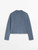 Crop Yarn Knit Cardigan Women’s autumn Mini loop cotton knitted Round o-neck ribbed sweater short coat sweaters Cropped Petite Cardigans for Woman in Blue