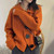 Rib Knit Cardigan Women Big Button Ribbed Knitted Sweaters Coats Korean Turn-Down Collar Chic Knitwear Casual womens Jumpers Jacket Tops Cardigans for Woman in orange Rib Knit Cardigan Women Big Button Ribbed Knitted Sweaters Coats Korean Turn-Down Collar Chic Knitwear Casual womens Jumpers Jacket Tops Cardigans for Woman in orange