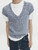 Crochet Sweater Vest  Women’s Lazy V-neck autumn style of course yarn woven stitch short-sleeved womens sweaters Petite size Vests for Woman in Gray grey