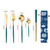 Japanese Portable Bento flatware cutlery chopsticks set in golden teal Japanese Portable Bento flatware cutlery chopsticks set in golden teal