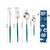 Japanese Portable Bento flatware cutlery set in silver teal Japanese Portable Bento flatware cutlery set in silver teal